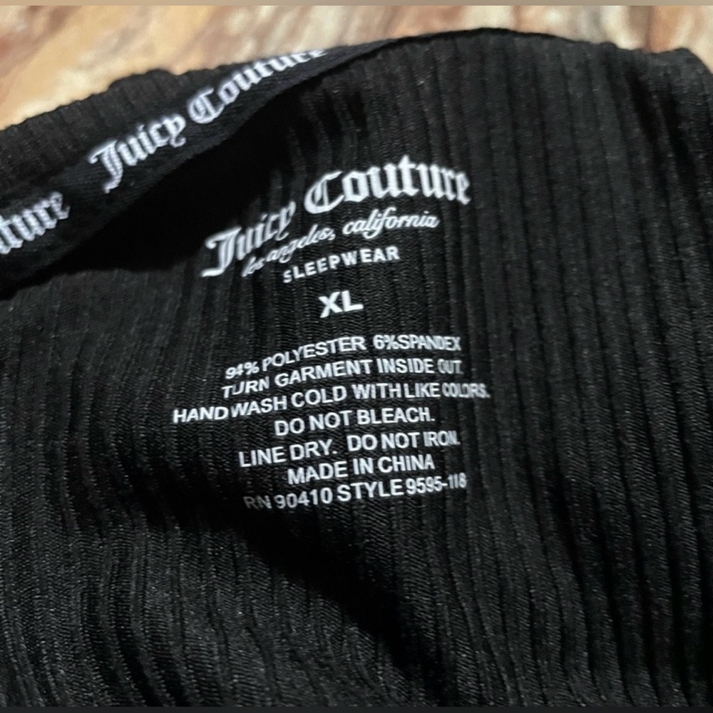 Juicy Couture Bling U Black Tank with Rhinestone Detail Size XL - Picture 3 of 6